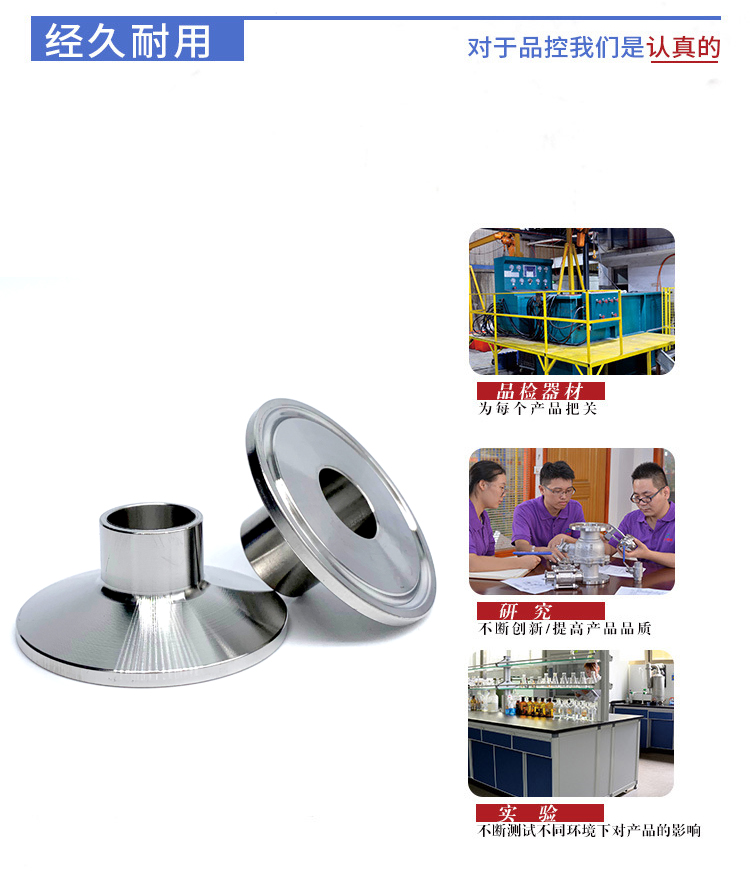 304不锈钢快装焊接头卫生食品级卡箍套装快卡盘快速卡扣医药管件