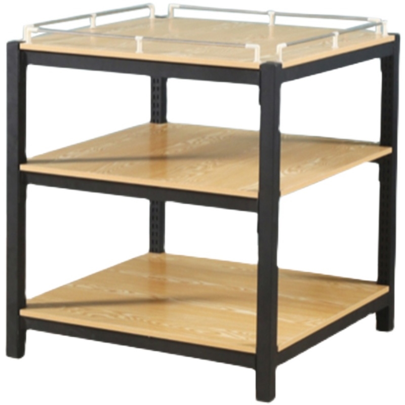 超市牛奶堆头货架钢木加