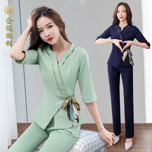 按摩服装女足疗店足浴技师工作服女美容师高端spa按摩性感夏季气