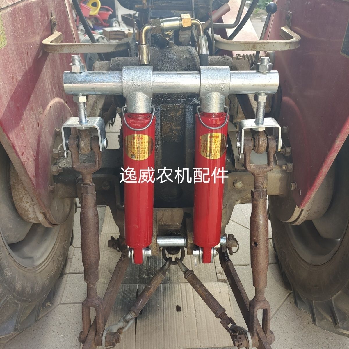 改装小四轮拖拉机外置液压升降悬挂牛头加粗单缸双缸农具强升器厂