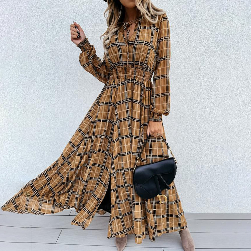 Dress 2021 Autumn Ladies Elegant Party Long Dresses 女士裙