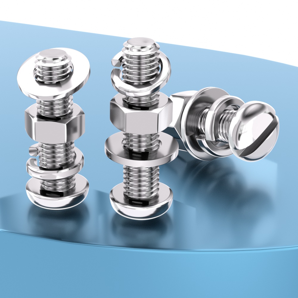 不锈钢一字圆头螺丝母平