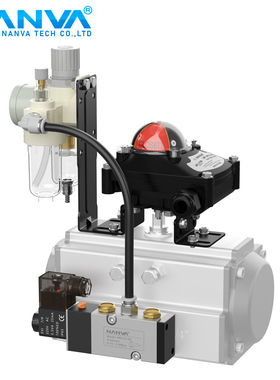 气动阀门三联件  电磁阀 限位开关 过滤减压油水分离器 4M310接口