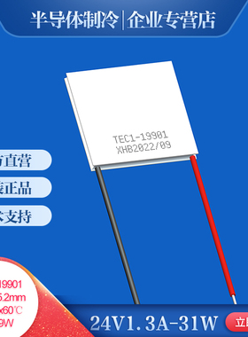 TEC1-19901 半导体制冷片24V直流大温差冷却平台电子降温40*40mm