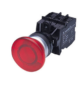 上海天逸电器（TAYEE)蘑菇头带灯按钮开关LA42MD-11/R