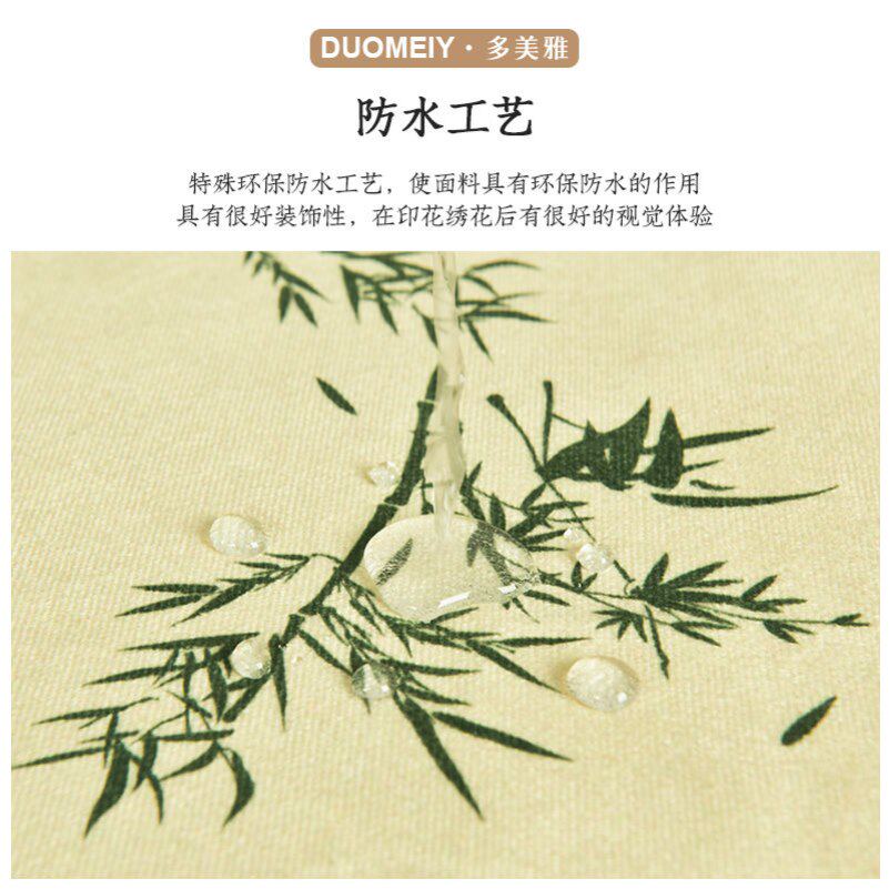 新中式圆桌桌布轻奢高级感防水小白板纸