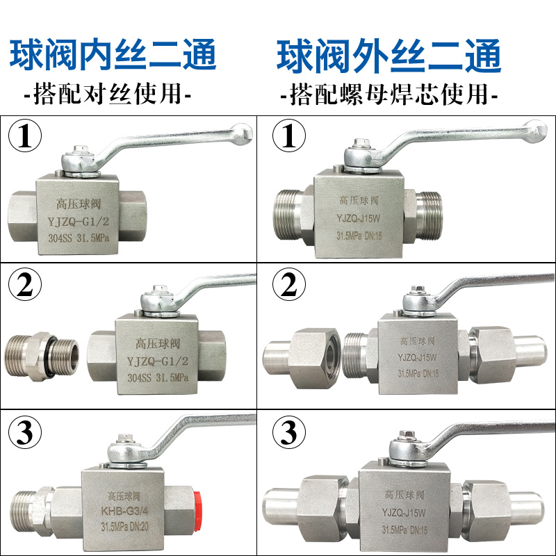 高压球阀不锈钢分液内螺