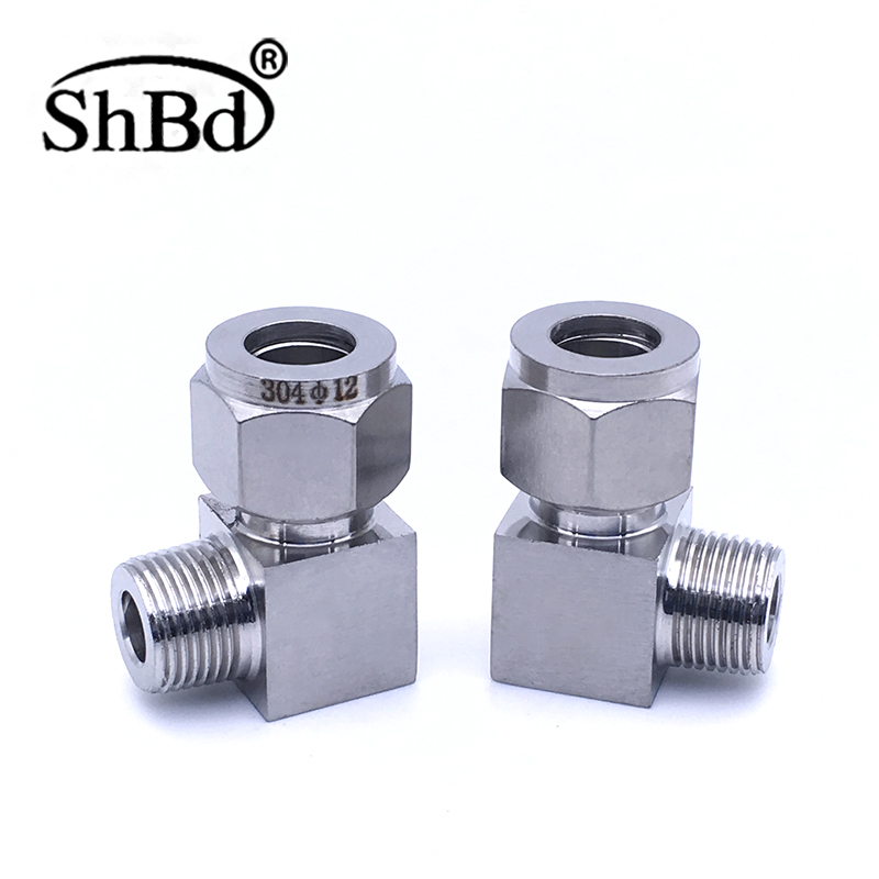 不锈钢卡套度弯头双水管