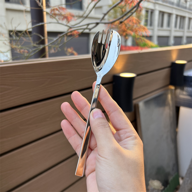 304不锈钢勺子家用西瓜勺铲子ins风蛋糕叉高颜值吃西瓜挖水果叉