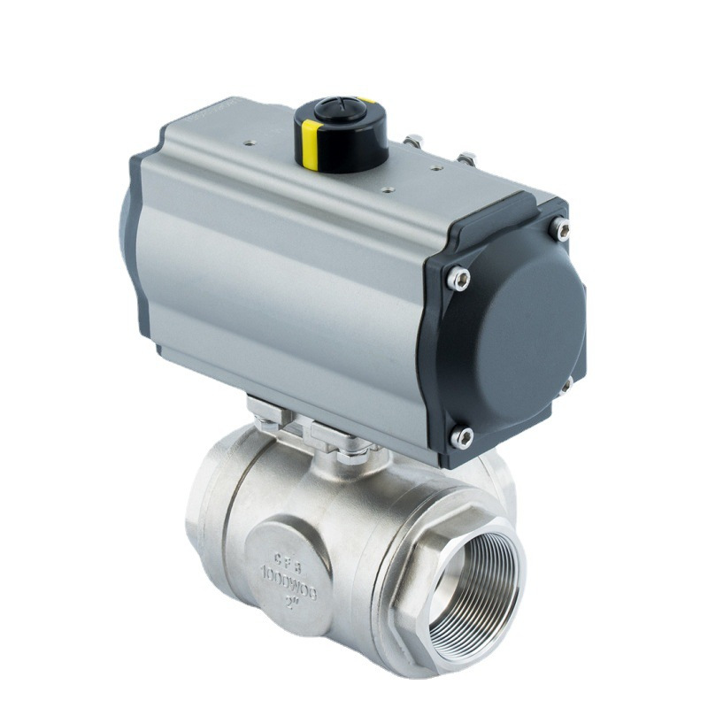 上海沪工气动三通球阀内