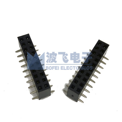 间距2.54mm SMT双排贴片排母母座2*2/3/4/5/6/8/10/20/40P塑高8.5