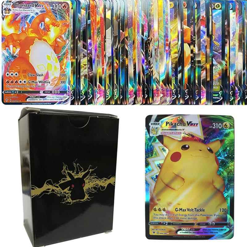2022 New 100pcs/Set Pokemon Cards Vmax English Charizard Rai