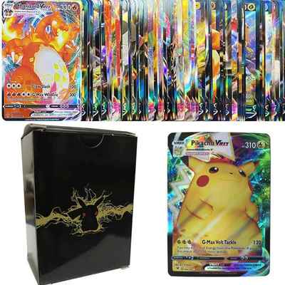 2022 New 100pcs/Set Pokemon Cards Vmax English Charizard Rai