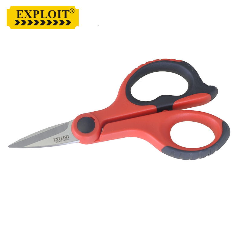 开拓 台湾制造带齿小号家用剪刀 电工电缆剪 220298