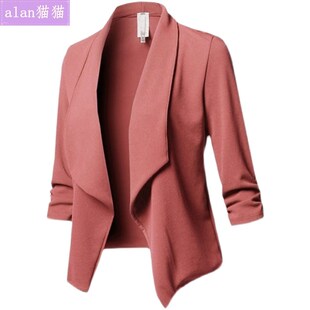 Women's spring plus size slim suit coat jacket blazer top
