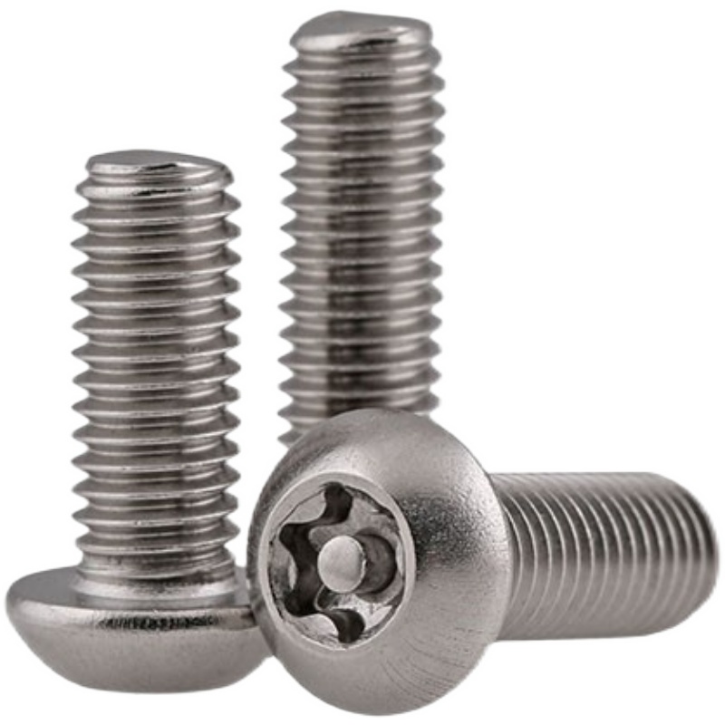 304不锈钢梅花防盗螺丝盘头/半圆头内梅花带柱防盗螺栓M8*10/1216
