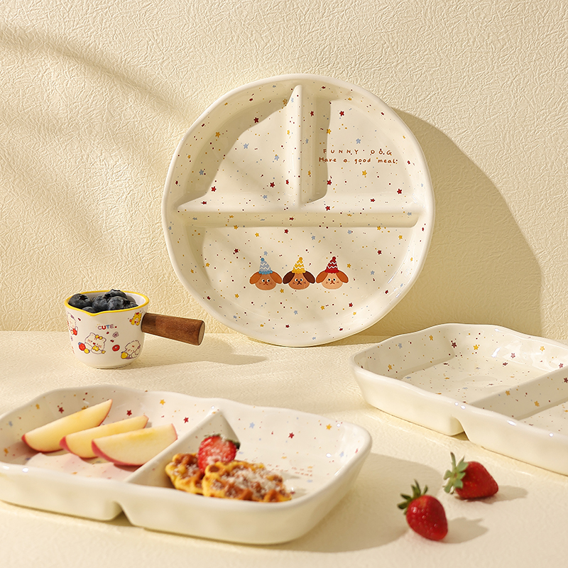 陶瓷减脂早餐盘可爱肥高