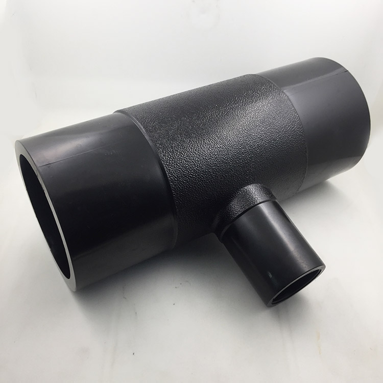 PE管材管件对接式异径三通110变90 HDPE对接热熔大小三通160变110