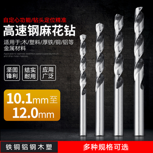 麻花钻头高速钢钻头金属铝材木工塑料开孔钻头扩孔钻头10.1-12mm