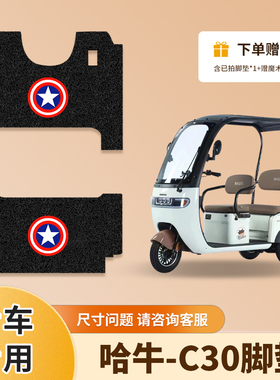 哈牛C30脚垫电动三轮车脚垫阔佬头乐维防水防滑脚踩垫HN120ZK-8