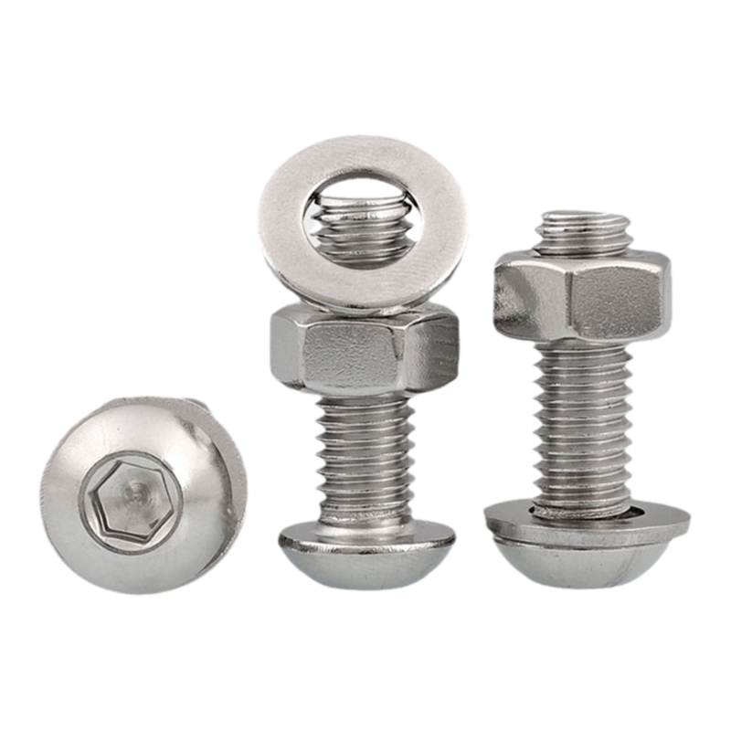 不锈钢盘头半圆内六角螺