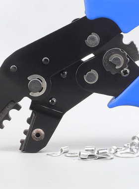 圆形电线接线裸端子叉形铜端头专用OT线鼻子UT冷压端子压线钳SN06