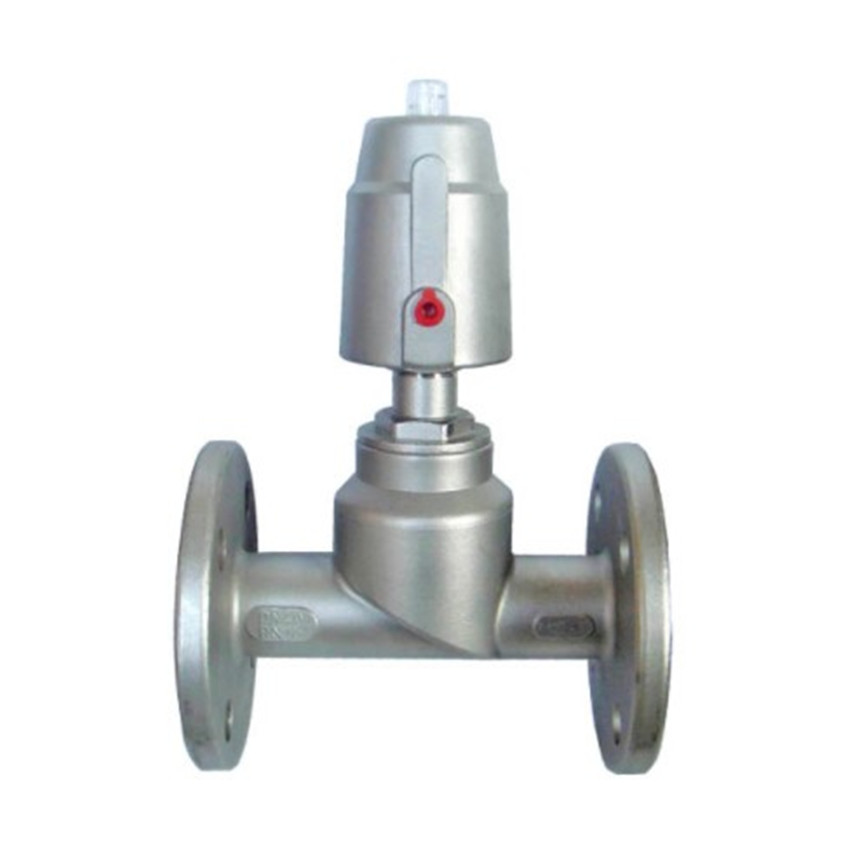 型气动角座阀不锈钢直法