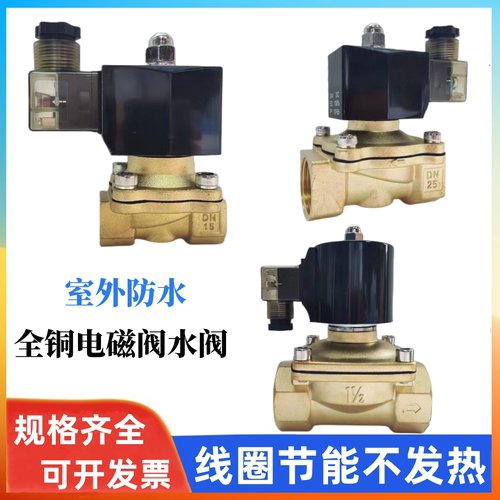 节能不发热全铜电磁阀2W160-15水阀气阀4分2W250-25电磁控制阀220