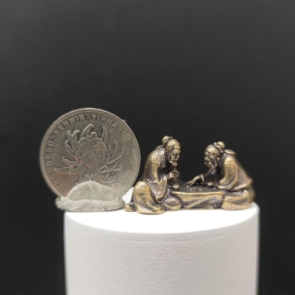 迷你 下棋老者创意黄铜小摆件鱼缸桌面造景装饰复古 对弈仙翁人物,标准件/零部件/工业耗材,输送带/传送带,淘宝优惠券,粉丝福利购,淘宝优惠卷