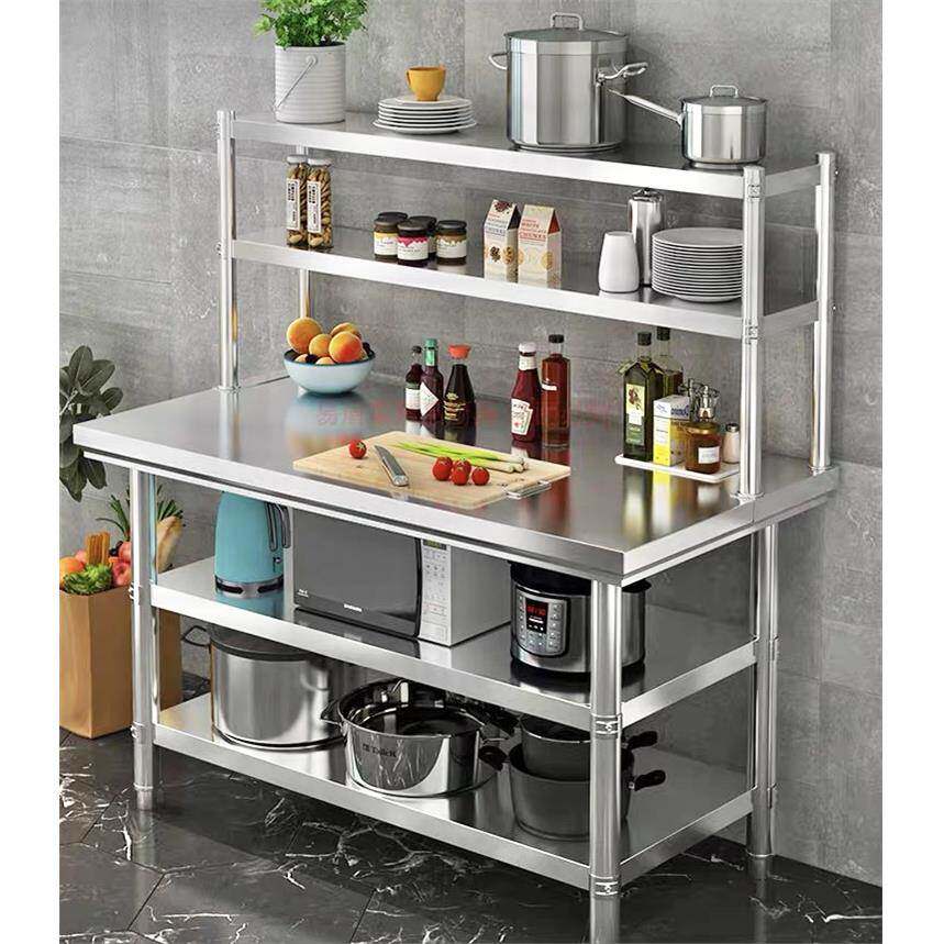 不锈钢立架调料架层架包工作台配套上层收纳置物打厚荷台商用加邮