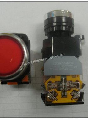 LA38-11DZS(AC 24V)   红色 带灯无锁 按钮开关  控制柜用
