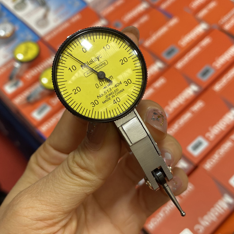 杠杆百分表小较表较表仔0-0.08配磁性万向表座机械指示表513-404C