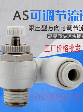 SMCC型调速节流气阀360度万向旋转接头AS1234/301-M35-4681012