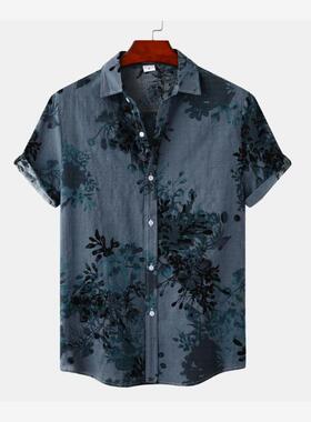summer shirts men shirt for men t shirts hawaiian 男衬衫夏季