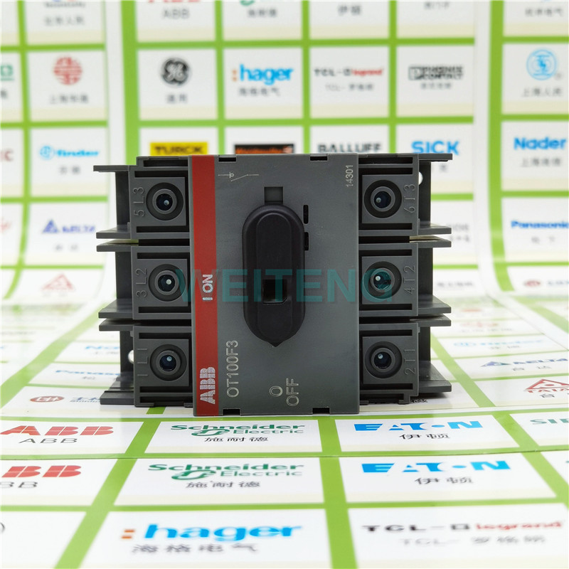 询价9年老店 ABB OT100F3 隔离开关 10155179 DIN导轨安装3P 三相