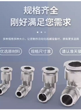 SNS神驰气动304不锈钢快速接头BKC-GPL4 6 8 10 12 -01 02 03 04