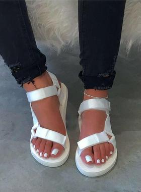 2020 ladies shoes women flat sandals big size 43休闲平底凉鞋