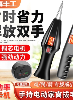 德国进口上海丰工新款家用手持电动家禽拔毛机鸡鸭鹅商用脱毛机拔