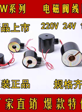 2W通用全铜线圈带铁壳电磁阀水阀气阀AC220VDC24V2分4分6分DC12V
