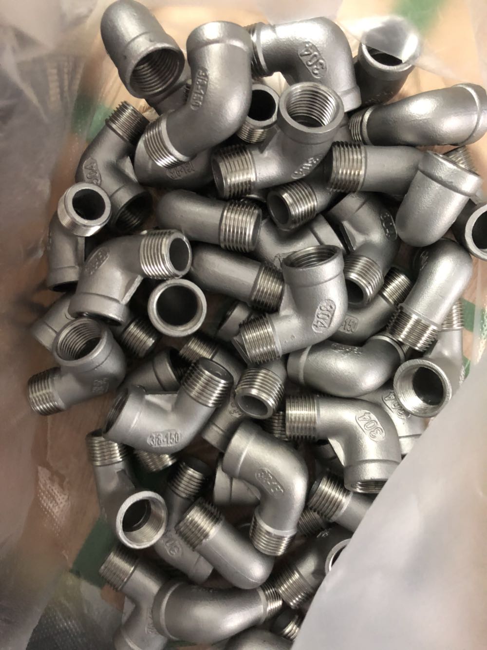 304不锈钢内外丝弯头1/8 1/2 3/8 1分2分3分 6分1寸32 40 50