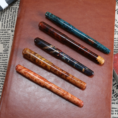 手工实木钢笔定制礼物商