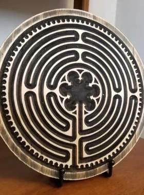Meditation Finger Labyrinth Meditation 木制冥想手指迷宫工具