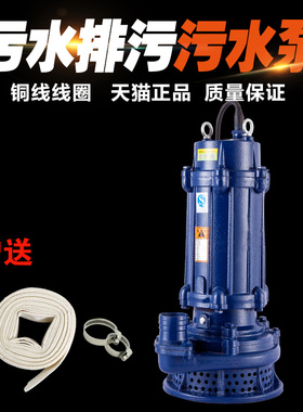 yotec高扬程家用污水泵潜水泵排污泵380/220V单相化粪池无堵塞2寸