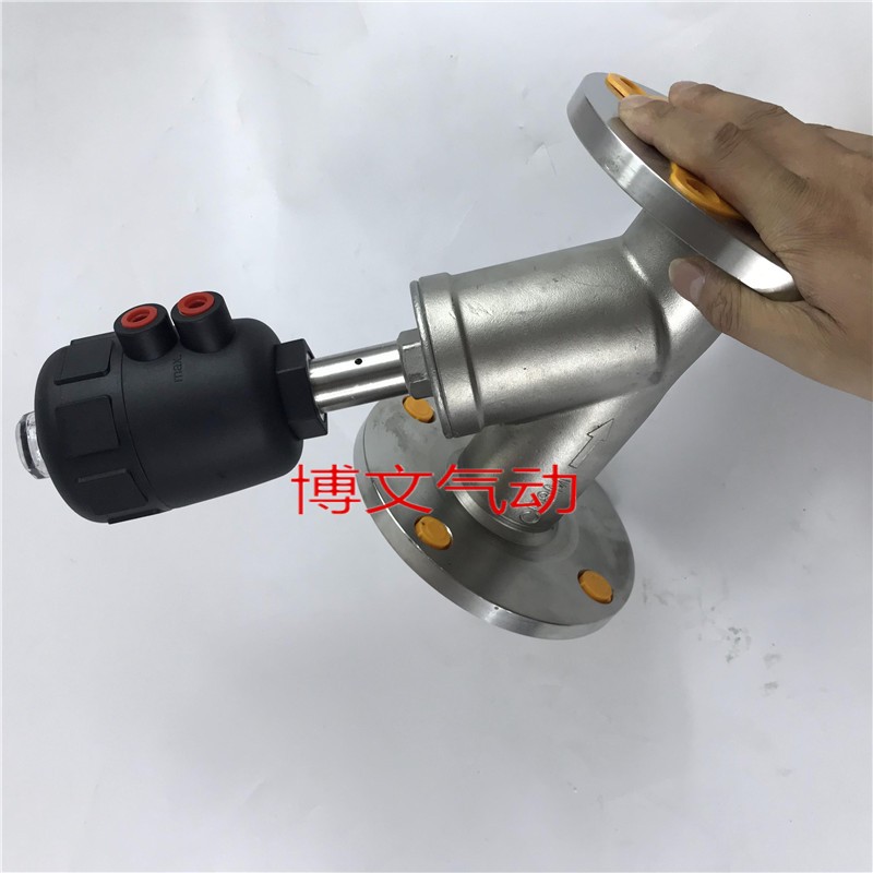 不锈钢蒸汽法兰式角座阀