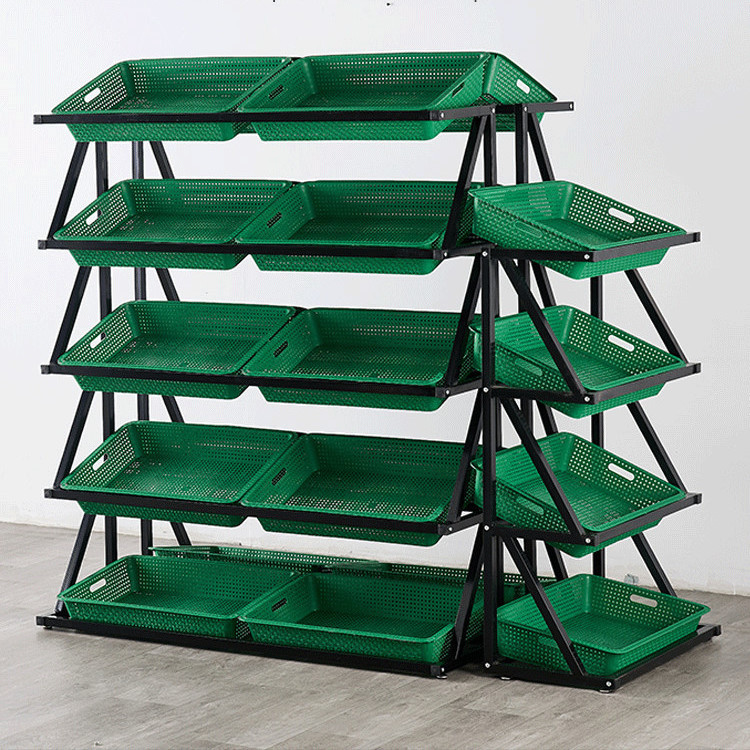 水果蔬菜货架展示架超市水果架子创意多层水果店商用生鲜果蔬架子