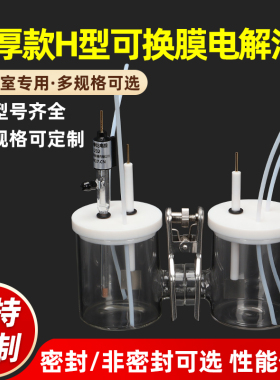 包邮CH2010 H型可换膜普通电解池 H型（H通)电解池 可定做可开票