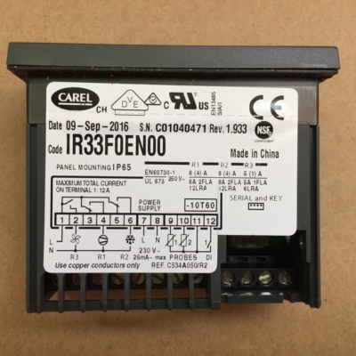 意大利卡乐温控表 CAREL  IR33F0EN00 CAREL  IR33FOENOO