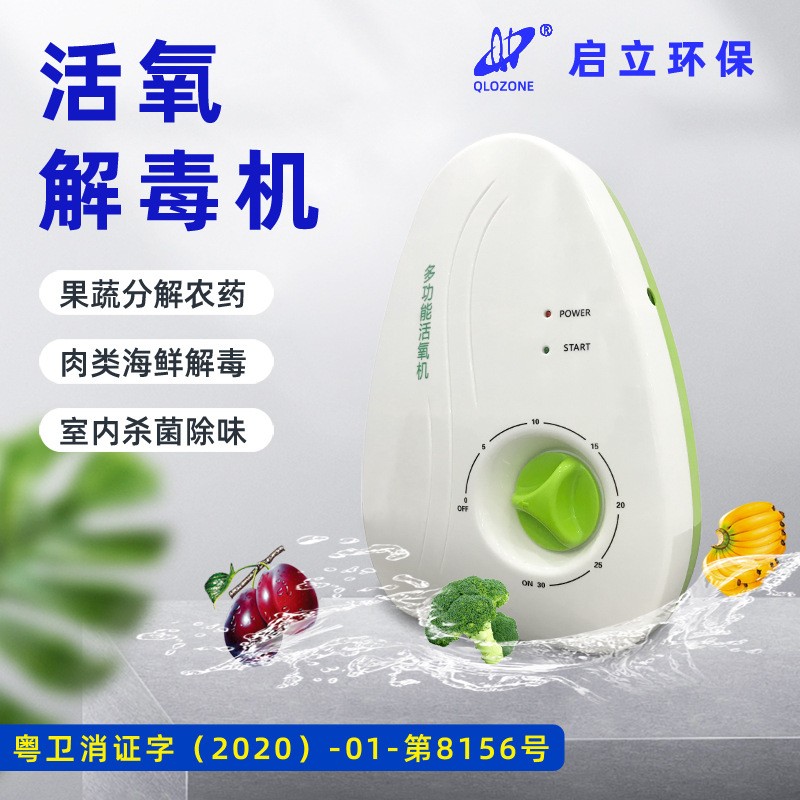 果蔬消毒机家用臭氧活氧解毒机肉类清洗菜水果祛除农残空气净化器