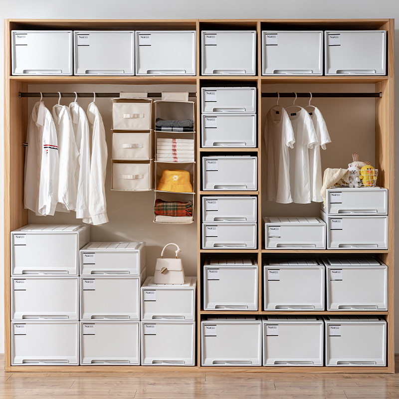 台州市趣纳生活用品有限公司趣纳白色抽屉收纳箱 衣服鞋子储物盒,收纳整理,内衣收纳盒,淘宝优惠券,粉丝福利购,淘宝优惠卷