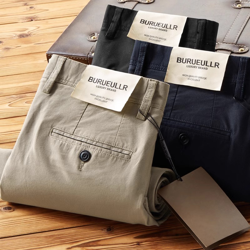 穿出型男范!质感满满!清爽透气精梳棉休闲裤男百搭薄款直筒长裤